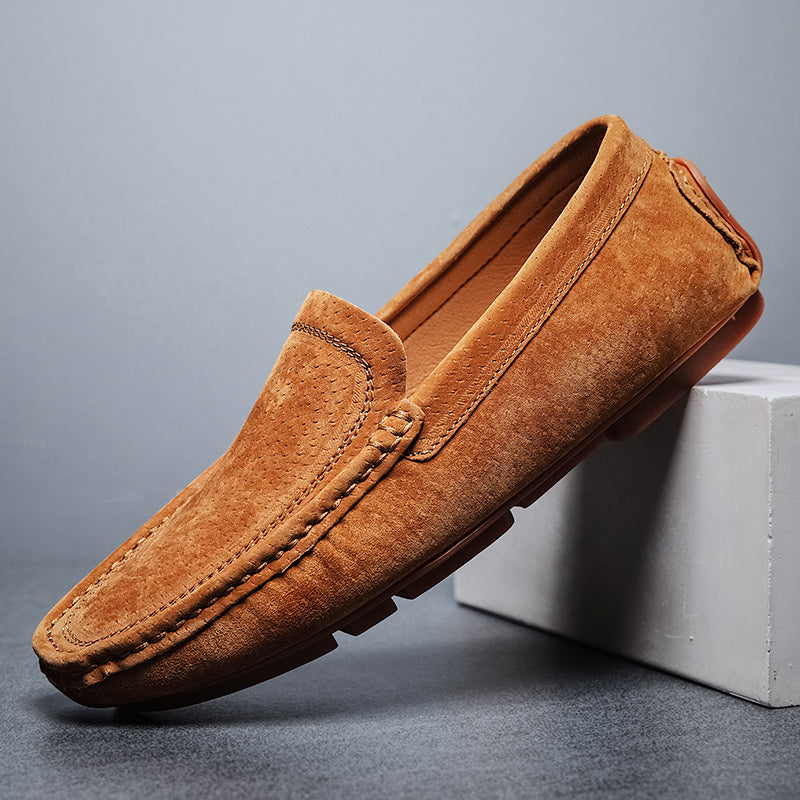 Alessandro Hand-Stitched Suede Loafers
